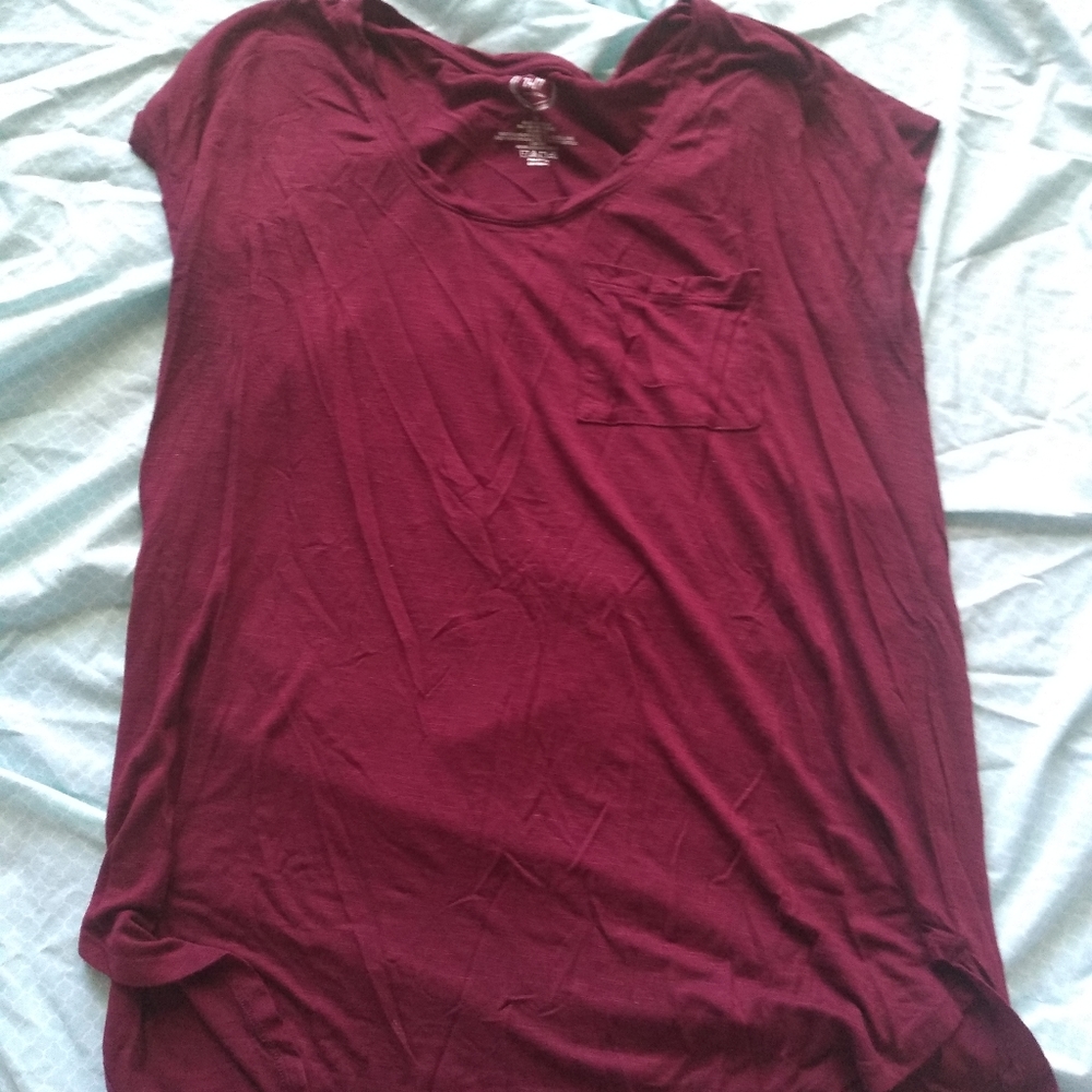 Maroon top